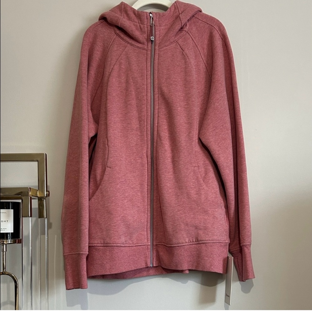 NWT Lululemon 20 Scuba Hoodie *Light Cotton Fleece Heathered Briar Rose cozy
